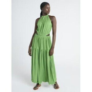 Scoop Women s Plisse Halter Maxi Dress
